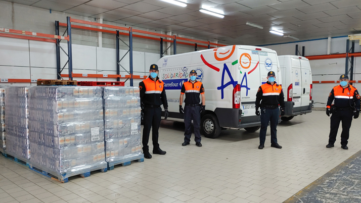 Protecció Civil col·labora amb el Banc d'Aliments